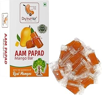 - Dry Fruit Hub Aam Papad Toffee 1 kg Fruit Snacks Dried Aam Candy (Bite-Sized Mango Pulp Candy),Dried Mango Bites