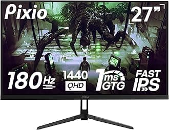 PX278 Wave 27 inch 180Hz Refresh Rate Quad HD 1440p Resolution AMD FreeSync Fast IPS Panel 1ms GTG Response Time Built-in Speakers Gaming Monitor