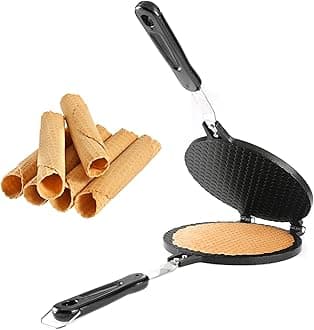 Dyna-Living Waffle Cone Maker Ice Cream Cone Maker 8.6 inches Household Waffle Bowl Maker Non-stick Egg Roll Maker for DIY Ice Cream Waffle Cone Desserts