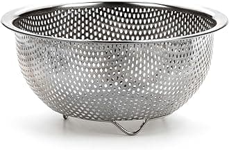 Endurance Kitchen Collection Colander Strainer, Berry, Pierced Stainless Steel