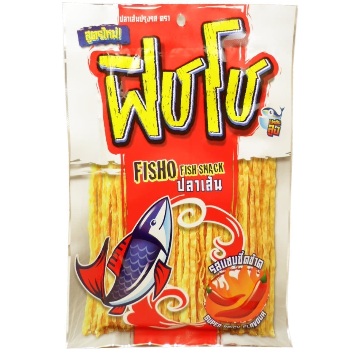 Fisho Fish Snack Super Spicy Flavour High Protien Net Wt 30 G (1.0 Oz) X 6 Bags