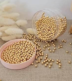 Metallic Gold Sugar Sprinkles (90g, 4mm)
