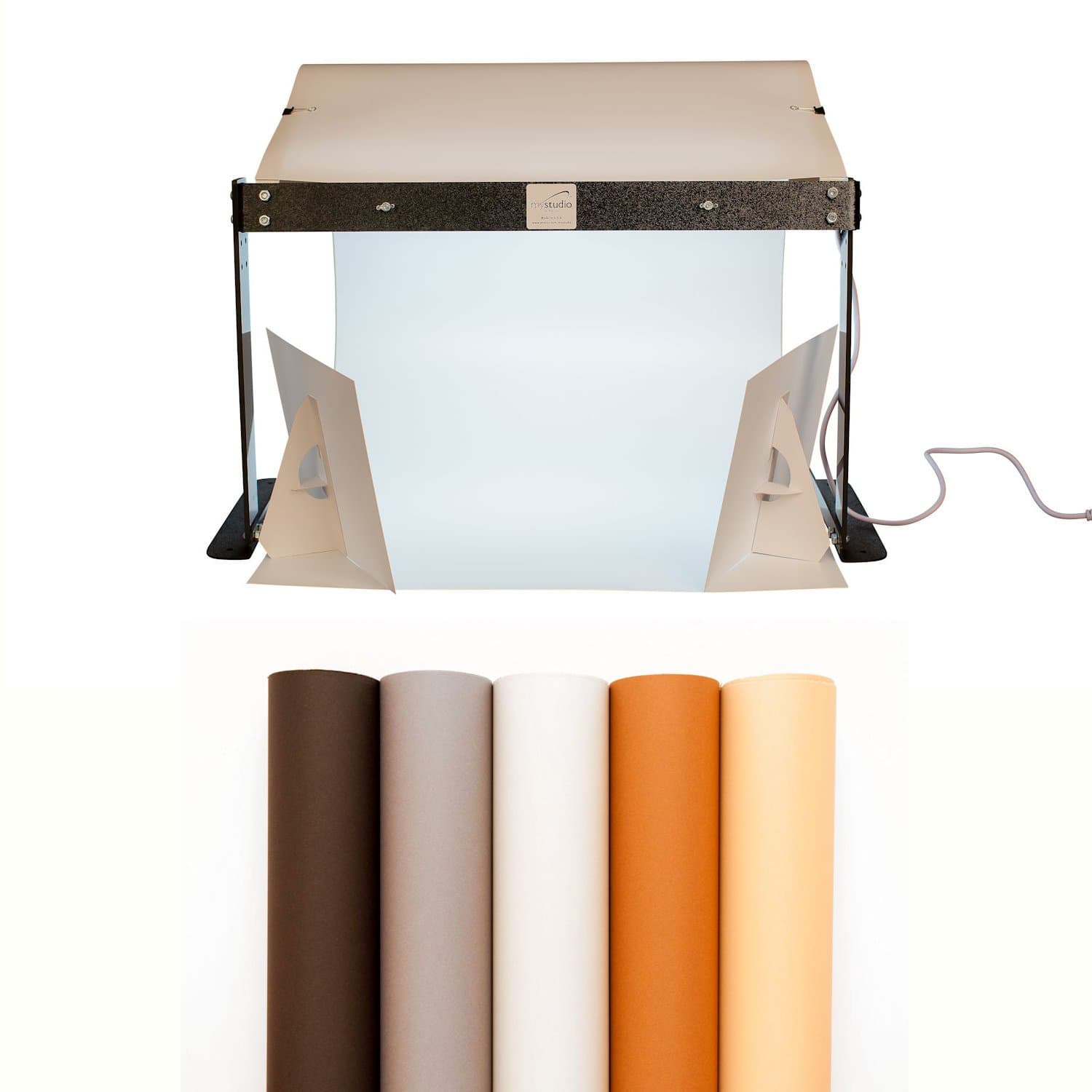 MyStudio PS5BK-LED Lightbox Bonus Kit Photo Studio with LED Lighting Plus 5 Colored Backgrounds