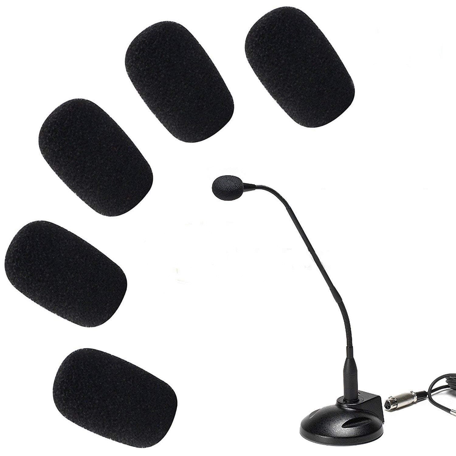 Eightnice5 x 5 Pack Small Mic Microphone Windscreen Soft Foam Mic Cover Sponge Skin (5 * 5)