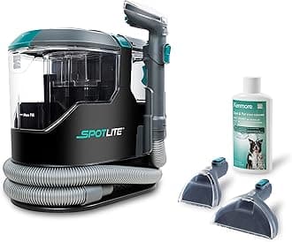 KW2001 SpotLite Portable Carpet Spot Cleaner & Pet Stain Remover, 17Kpa Powerful Suction with Versatile Tools for Upholstery, Couches, Car and Auto Detailer, Gray