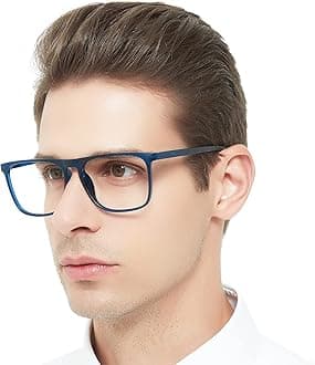 OCCI CHIARI Wide Frame Reading Glasses Mens Comfortable Readers 1.0X Big Heads(1.0 1.5 2.0 2.5 3.0 3.5 4.0 5.0 6.0)