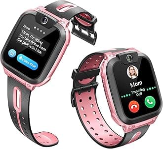 Watch Phone Z1, 4G Smart Watch for Kids with Real-Time HD Video & Phone Call, Smart Watch for Girls with Real-Time GPS Location, Smartwatch for Boys with IPX8 Water Resistance (Pink)
