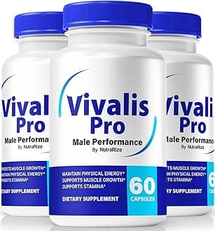 (3 Pack) Vivalis Pro Pills - Premium Male Formula for Fast Acting Energy, Endurance, and Performance, Vivalis Pro Capsules for an Active & Balanced Lifestyle, Official Viva Lis Pro (180 Capsules)