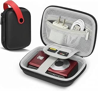 Digital Camera Case for CAMKORY DC403/KODAK PIXPRO FZ55/FZ45/ FZ43/ FZ53/Canon IXUS 285 HS/Sony DSCW800/ DSCW830，Small Cameras Storage Holder for Travel Accessories SD Card Black (Bag Only)