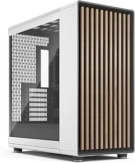 Fractal Design North XL RC Chalk White TG Clear - PC Case for Reverse Connector Motherboards - Includes 3 x 140 mm Fans - Type-C USB - RC ATX Full Tower Case