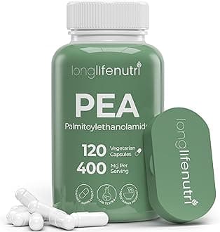 LongLifeNutri Palmitoylethanolamide (Pea) 400mg - 120 Vegetarian Capsules, Organic Supplement for Discomfort Management, 4-Month Supply, Lab Tested, Made in USA
