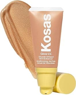 KosasGlow I.V. Vitamin-Infused Skin Enhancer Face Makeup - Tinted Beauty Highlighter for a Healthy Glow - Boost