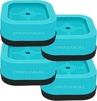 ORBON Anti Vibration Pads for Washing Machine | Vibration Stopper Rubber Pads | Foot Pad 4 PC Set for Stability | Anti-Slip Washing Machine Pads | Legs Gripper for Noise and Movement Reduction | Aqua