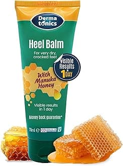 Foot Cream for Dry Cracked Heels - 25% Urea with Manuka Honey, Intensive Moisturizing Heel Treatment, Callus Remover, Exfoliating Care for Rough Feet Elbows Hands - Skin Repair, 2.37 oz