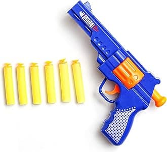 Toy Cloud Pistol Soft Blaster Manual Soft Bullet Dart Shooting Pistol Toywith 6 Safe Foam Bullets for Kids 8+Years Blue