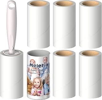Lint Rollers 6 Refills Full 420 Sheets,1 Handle with 5 Extra Sticky Lint Roller Set for Clothes, Sofa, Bed and Carpet, Lint Roller for Pet Hair, Cat Hair Dog Hair, Dust