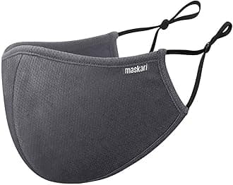 Reusable 3 Layer Face Mask | HeiQ Viroblock | Breathable & Sporty | Sizes for Men, Women, Teens & Kids | With & Without Adjustable Ear Loops