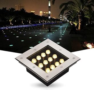 LED Underground Light Recessed In Ground Light IP66 Waterproof Outdoor Buried Lights for Bridge Pathway Garden Landscape Lighting, AC85-265V (Blue 12W)
