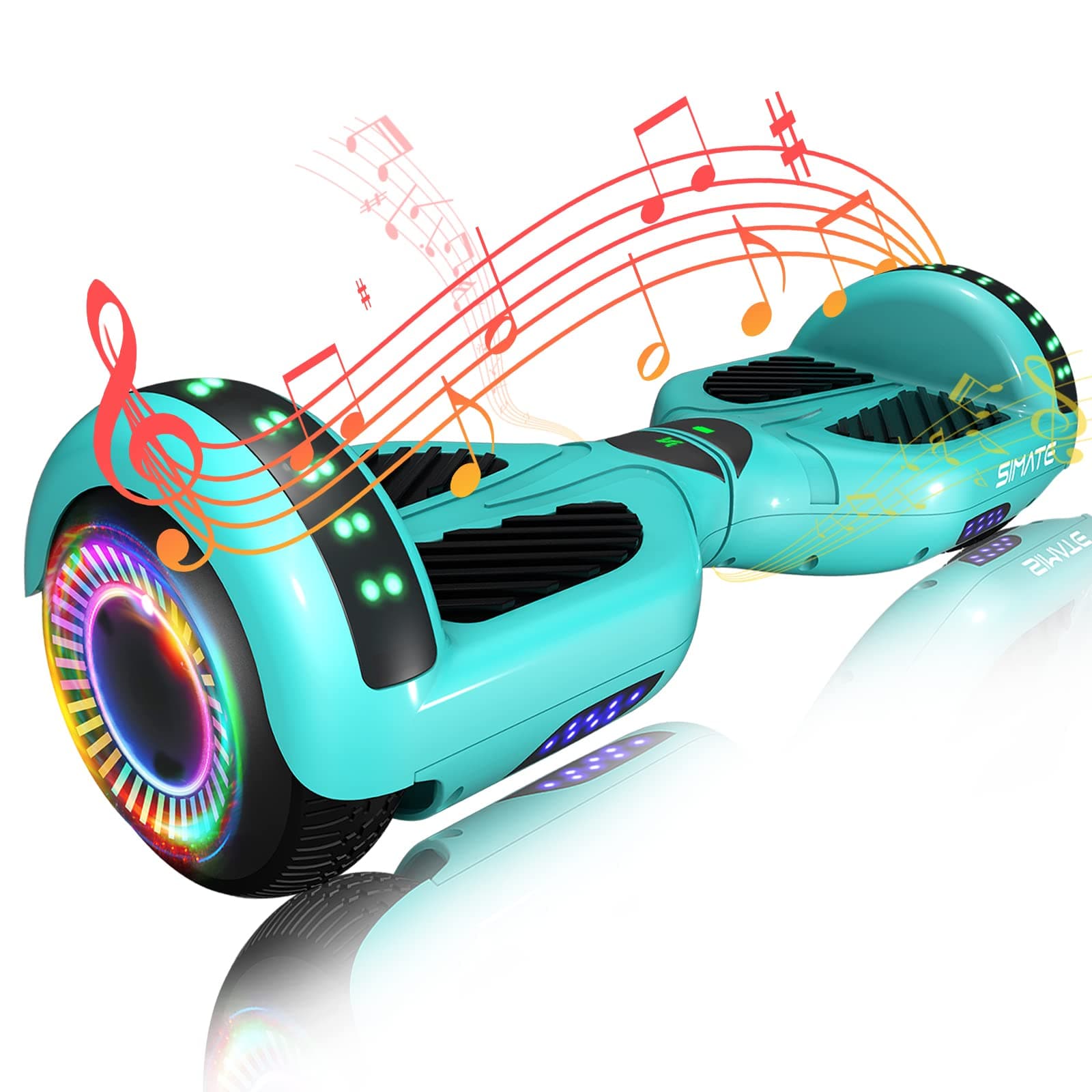 Hoverboard, Bluetooth All Terrain Hover Boards with LED Lights and APP Control, Gifts for Kids Adults Girls Boys, for All Ages