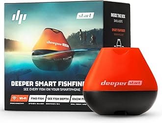 Start Fish Finder - Portable and Depth Finder for Recreational Fishing from Dock, Shore, Bank or Kayak | Castable Deeper Smart Sonar with Free User Friendly App