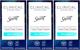 Clinical Strength Soft Solid Sensitive Unscented Deodorant, 1.6 oz (Pack of 3)