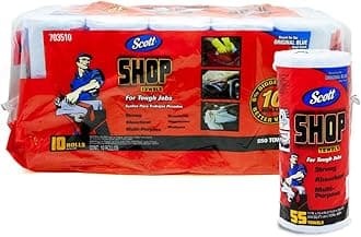 Scott Shop Towels 10 Rolls of 55 Sheets 11'' X 10.4 '' Towels In 1 Pack,, ()