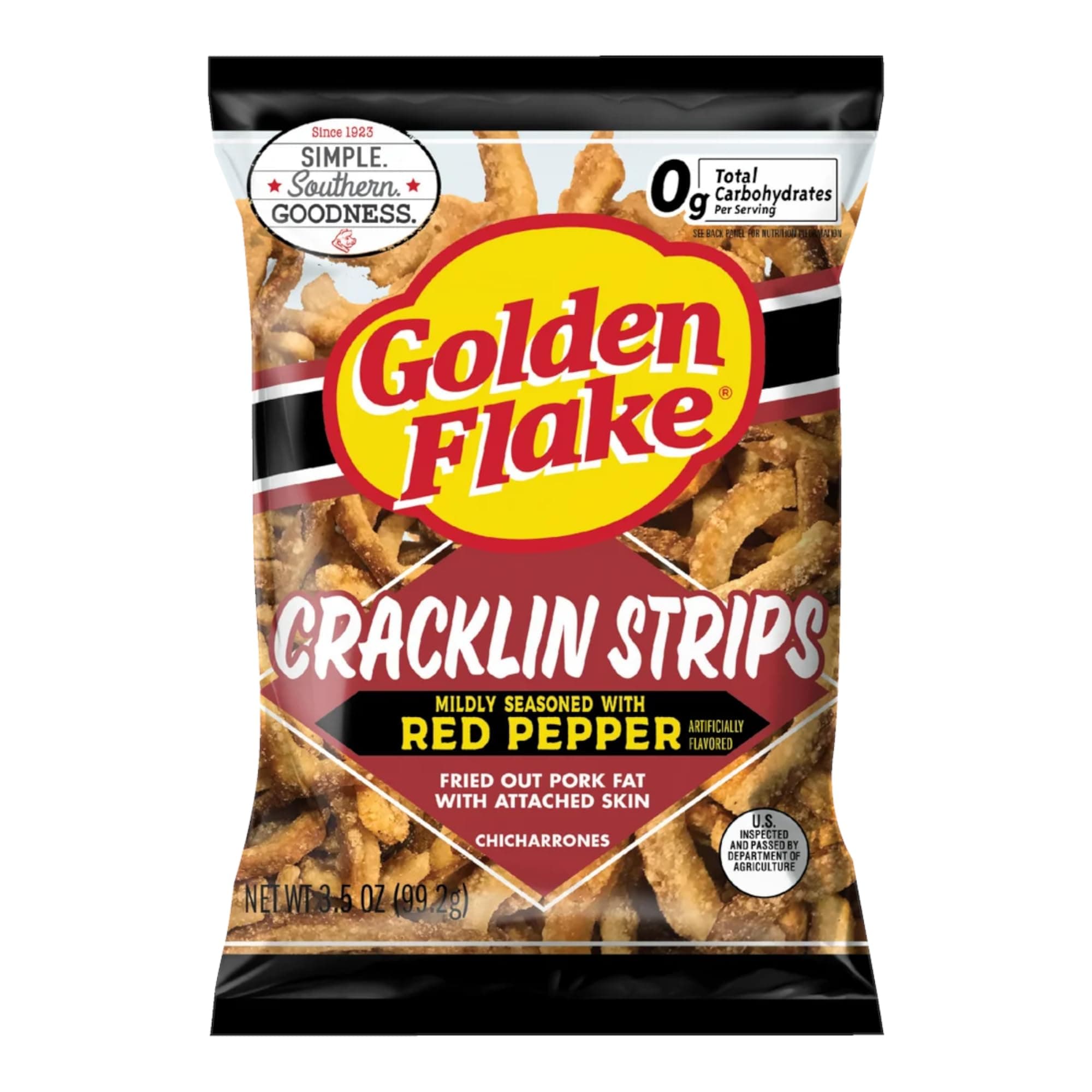 Pork Cracklin Strips Red Pepper