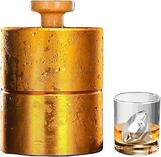 Diamond Ice Cube Molds, Large Clear Ice Cube Maker, Ice Ball Press, Slow Melting, Long-Lasting Chilled, 2.9x2.4 inch, for Cocktails and Freezer Whiskey