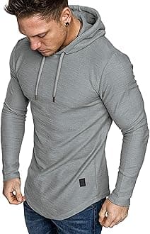 Mens Fashion Athletic Hoodies Sport Sweatshirt Solid Color Fleece Pullover