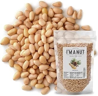 Premium Raw Pine Nuts 48oz (3 lbs.) Non-GMO, No Additives Batch Tested Gluten & Peanut Free, Resealable Pouch for Freshness, Unsalted Pine Nuts - Perfect for Pesto, Salads, Gourmet Cooking and Baking