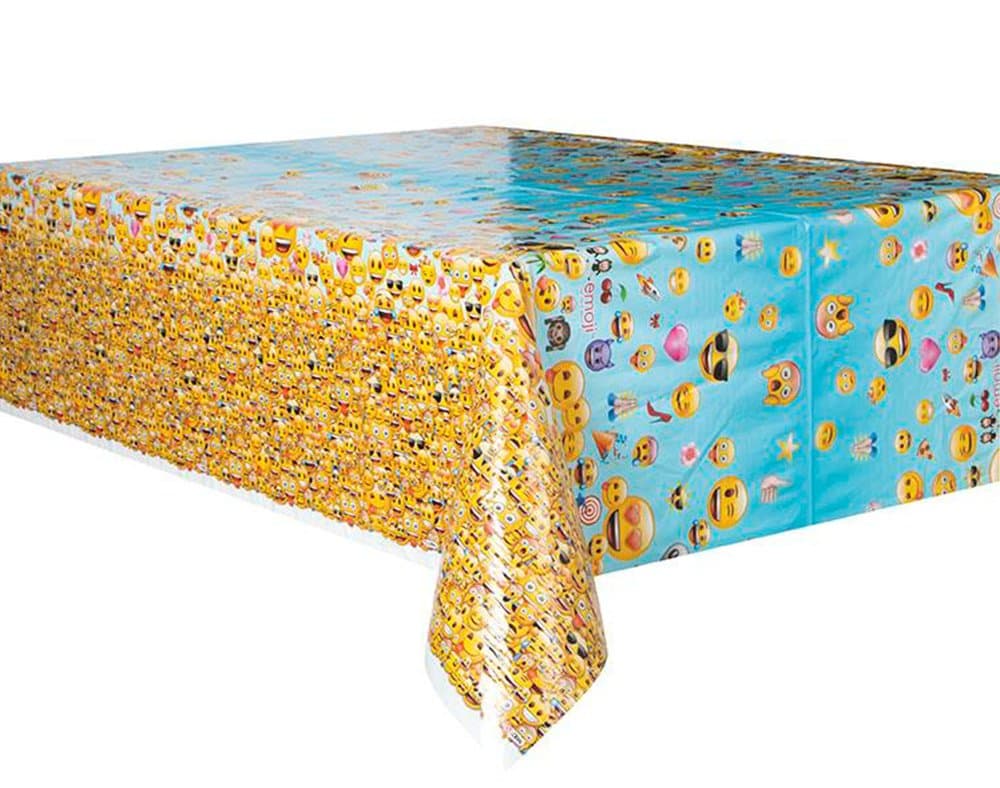 Emoji Plastic Tablecloth, 84" x 54"