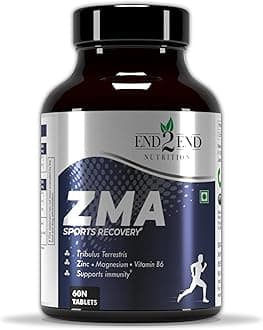 Zinc Magnesium Aspartate (ZMA) Supplement for Men & Women with Tribulus, Vitamin B6 and Piperine | High Absorption for Better Sleep, Muscle Cramps, Nerves Health & Sports Recovery - 60 Tablets