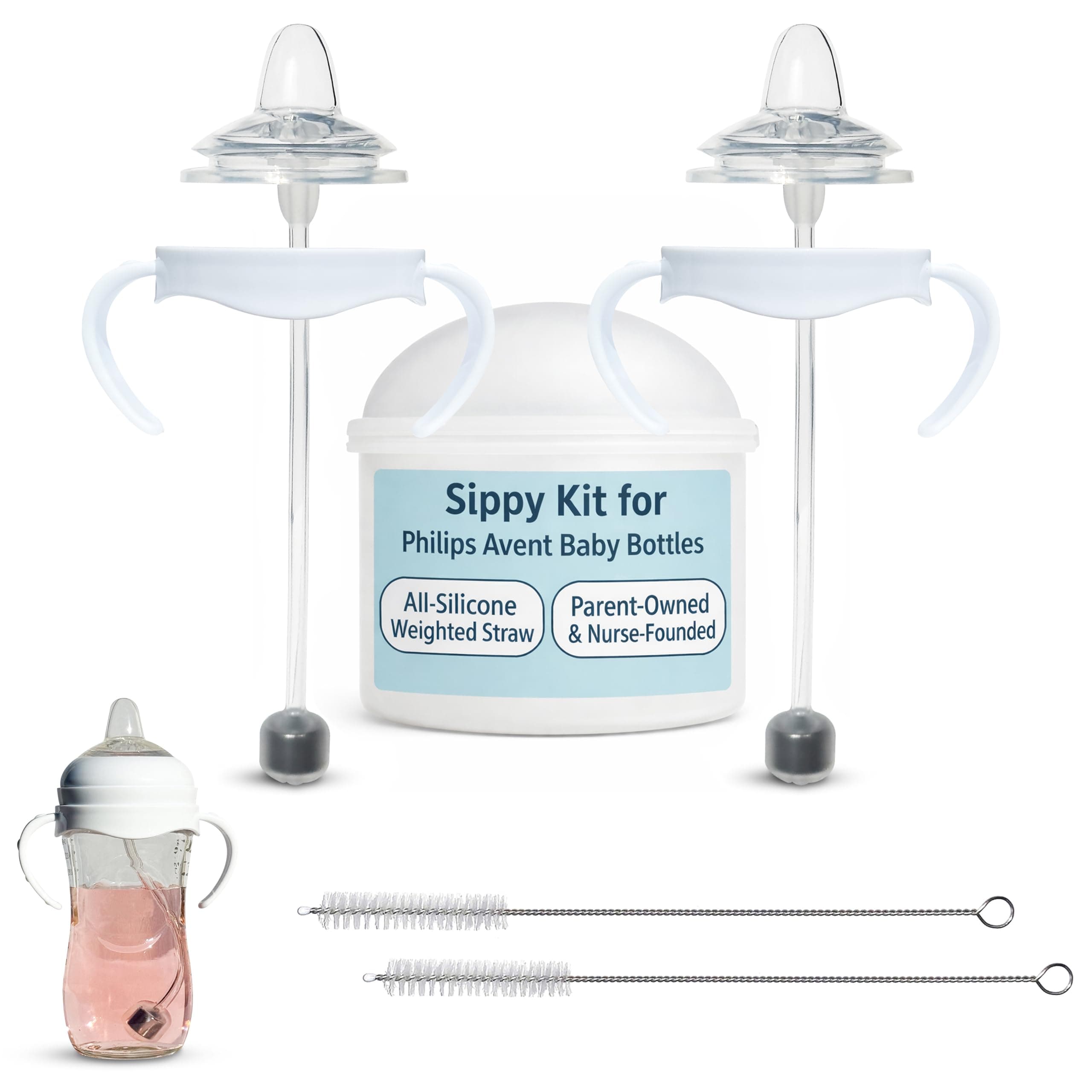 Sippy Cup Conversion Kit for Philips Avent Natural Baby Bottles