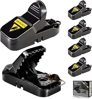 Mouse Traps 6-Pack - for House Indoor Outdoor, Small Mice Traps for House Indoor, Reusable Mousetrap Quick Effective Mouse Catcher for Home