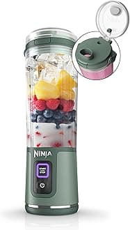 Ninja Blast Portable Blender, Cordless 18-Ounce Container, Personal Blender for Shakes & Smoothies, BPA Free, Leak Proof Lid & Spout, USB-C Rechargeable, Dishwasher Safe Parts, Forest Green BC151EM
