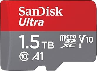 SanDisk 1.5TB Ultra microSDXC UHS-I Memory Card with Adapter - Up to 150MB/s C10 U1 Full HD A1 MicroSD Card - SDSQUAC-1T50-GN6MA