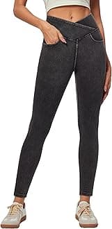 IUGA Stretchy High Waisted Jeans for Women Jeggings Tummy Control Skinny Pull on Jeans with Pockets Trendy