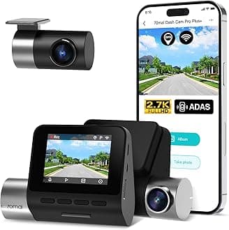 2.7K Dash Cam Front and Rear A500S, Dual Dash Camera for Cars, Dashcam with APP, Sony IMX335, ADAS, Built-in WiFi GPS, 2'' IPS Screen, WDR, Night Vision, 24/7 Parking Mode, Loop Recording