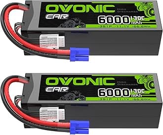 OVONIC 3S LiPo Battery 6000mAh 11.1V 130C RC Battery with EC5 Connector