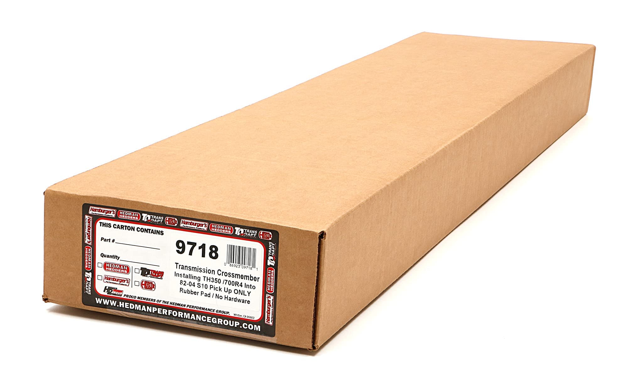 Trans-Dapt Performance - 9718 - TRANS-DAPT PERFORMANCE PRODUCTS ENGINE SWAP TRANSMISSION CROSSMEMBER; INSTALLS TH350 OR 700R4 INTO '82-94 S10/S15 WITH