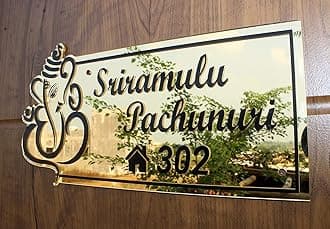 SIGNOOGLE Acrylic House Name Plate Customized Personalized For Home Outdoor Family Glass Outside Office House Decor Bungalow Door Multicolored (12 x 6 Inch) (Multicolored)