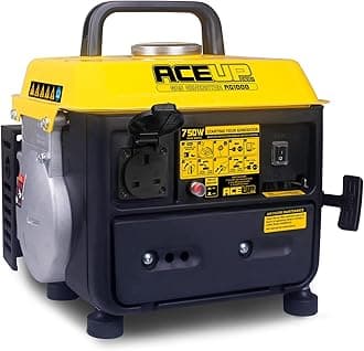 Aceup Energy 750 Watt Portable Generator, Petrol Powered Generator 230V sockets, Small & Ultralight, EURO-V & CE