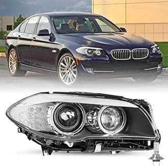 JSBOYAT HID/Xenon w/AFS Type Fit for 2011-2013 BMW 5 Series F10 F18 528i 535i 550i M5 Headlight Assembly Replacement OE Style Projector Factory Headlamp Right Passenger Side