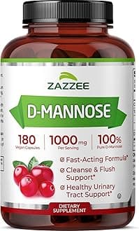 D-Mannose Natural Urinary Tract Support Capsules 1000 mg 120 Veggie Caps