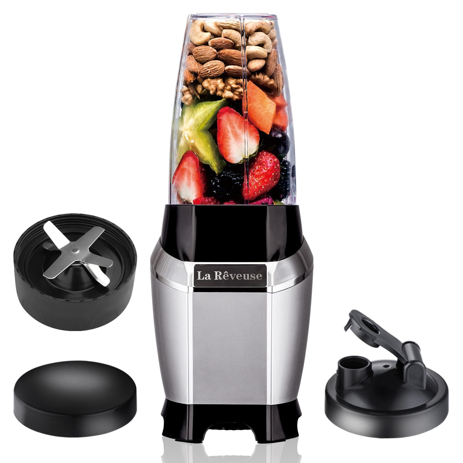 La Reveuse Personal Smoothie Blender 600 Watts with 20 oz BPA-Free Travel Bottle-Dishwasher Safe (1 bottle)