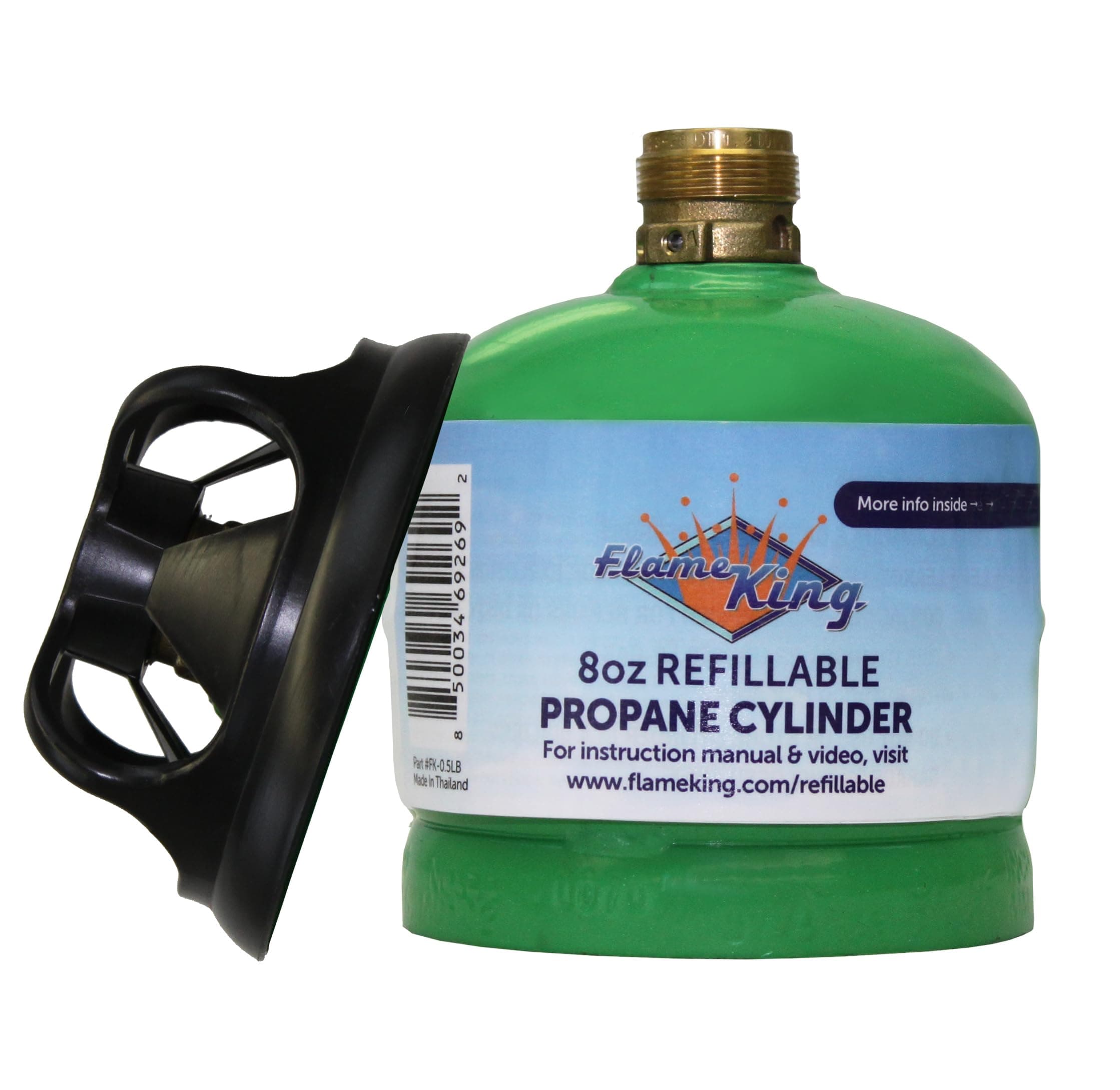 Flame King 1/2LB Propane Tank, Refillable and Empty Cylinder for Small Propane Lamps, Lanterns and Camp Stoves