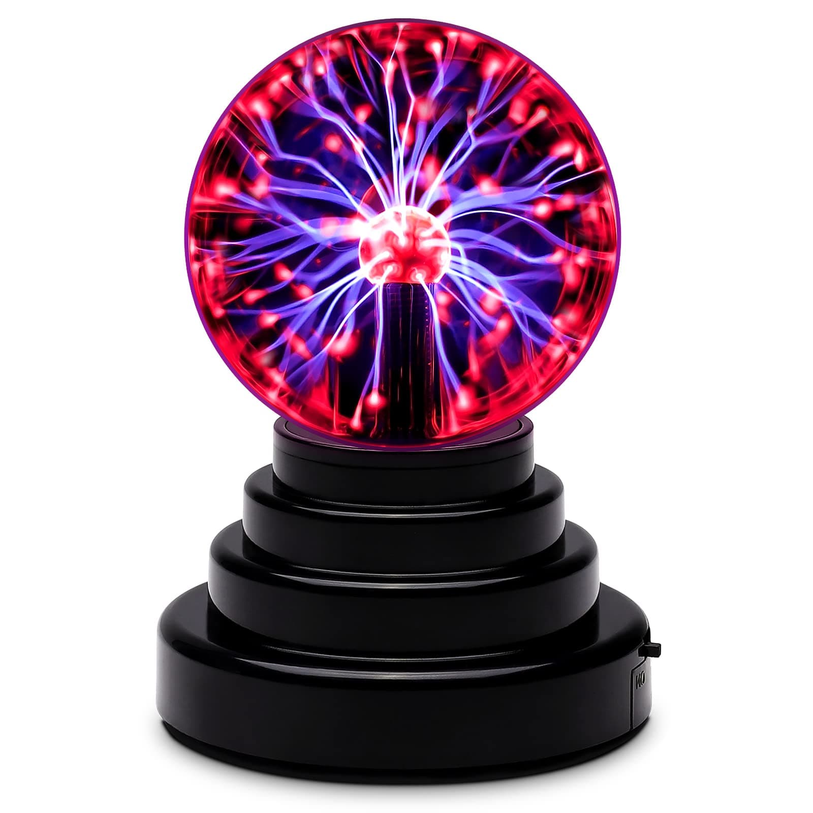 CGBOOM Plasma Ball Magic 3" Touch Sensitive Glass Lightning Sphere Sensitive Globe Light USB Fun Scientific Ball Magic Crystal Light Amazing Lamp Christmas Gift Decorative Gaget