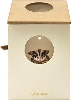 Sugar Glider Nest Nesting Box House for cage， Small Animal Accessories，Made o...