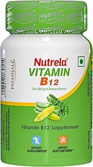 NutrelaVitamin B12 Biofermented Plant Based Supplement for Men & Women with Moringa and Aloevera Extract - 30 Veg Capsules