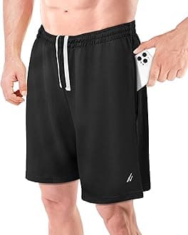 Men's Athletic Shorts Quick Dry Loose-Fit Lightweight Running Workout Gym Shorts with Pockets